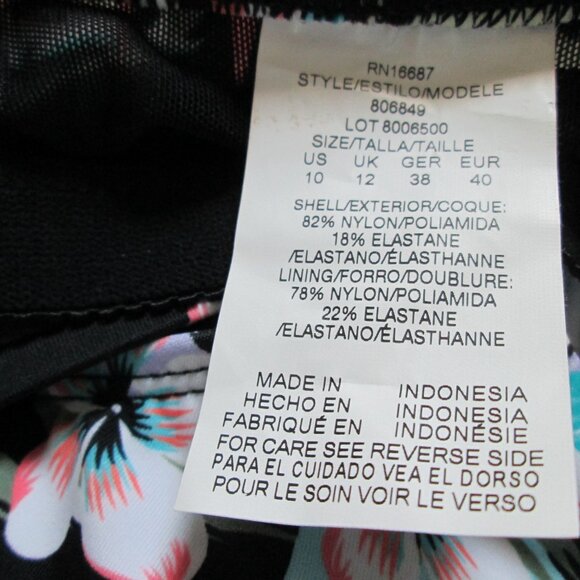 Swim Solutions Women's Bring Me Flowers Tankini NWT Sz 10 - Picture 8 of 10